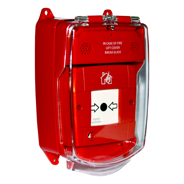 KIT BS-536/WHCP-BBR Μπουτόν πυρασφάλειας με κυτίο στεγανοποίησης IP65.