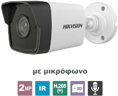 Hikvision DS-2CD1023G0-IUF IP Κάμερα Παρακολούθησης 1080p Αδιάβροχη με Μικρόφωνο και Φακό 2.8mm