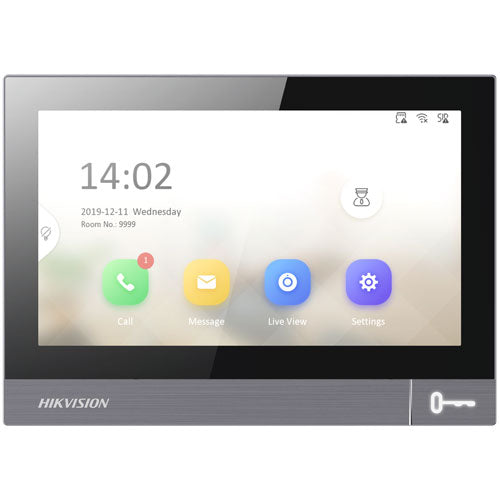 Hikvision DS-KH8381-WTE1 – Οθόνη IP θυροτηλεόρασης 7″ με Wi-Fi και πλήκτρο, γκρι