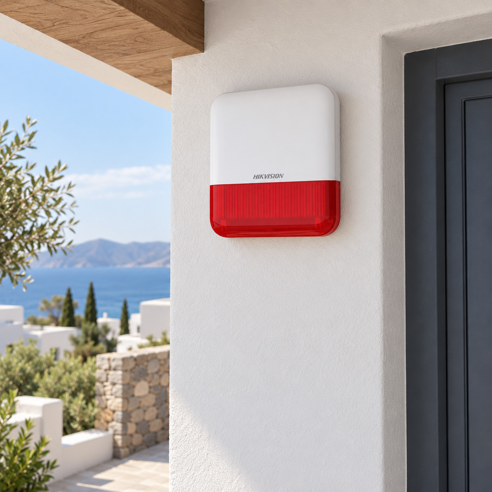 Hikvision DS-PS1-E-WE/Red — ενδεικτική απεικόνιση τοποθέτησης