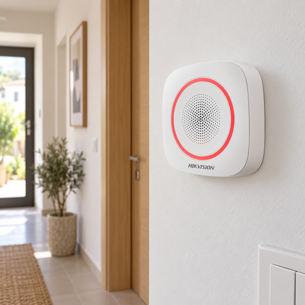 Hikvision DS-PS1-I-WE (Red) — ενδεικτική απεικόνιση τοποθέτησης