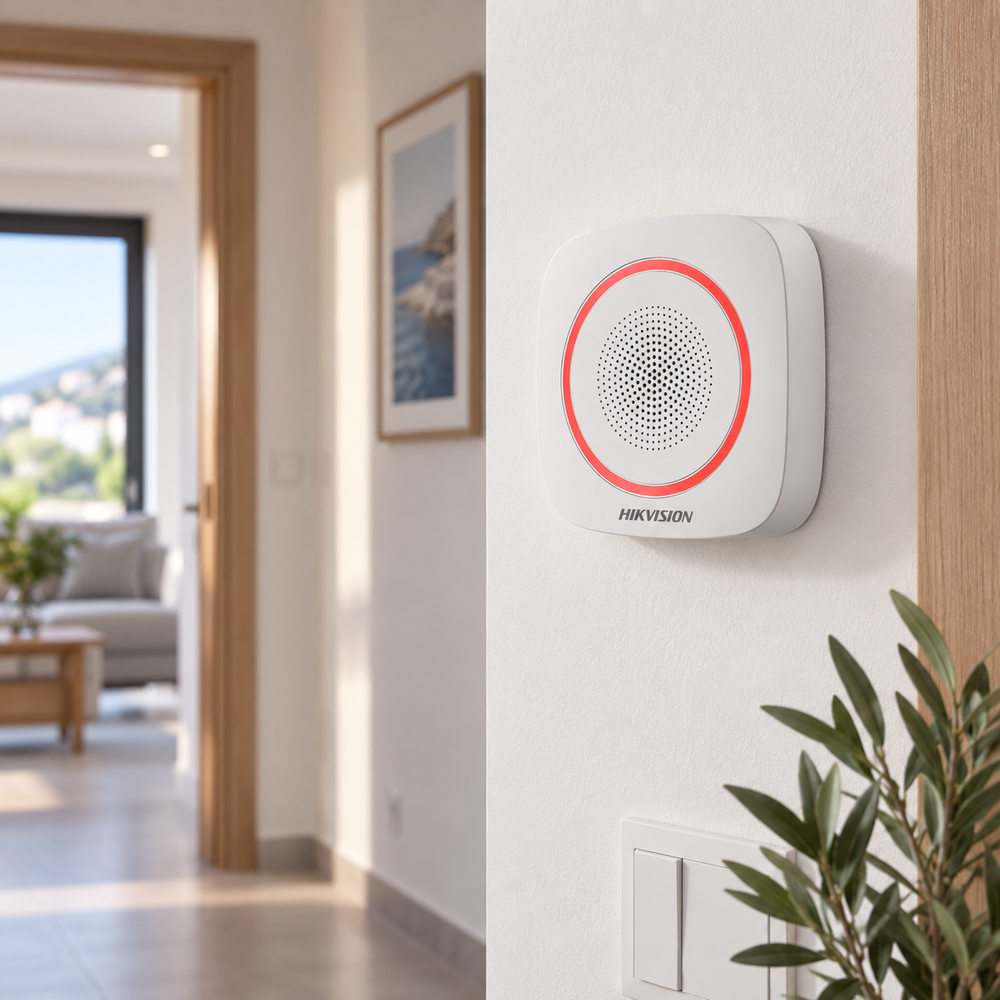 Hikvision DS-PS1-II-WE (Red) — ενδεικτική απεικόνιση τοποθέτησης