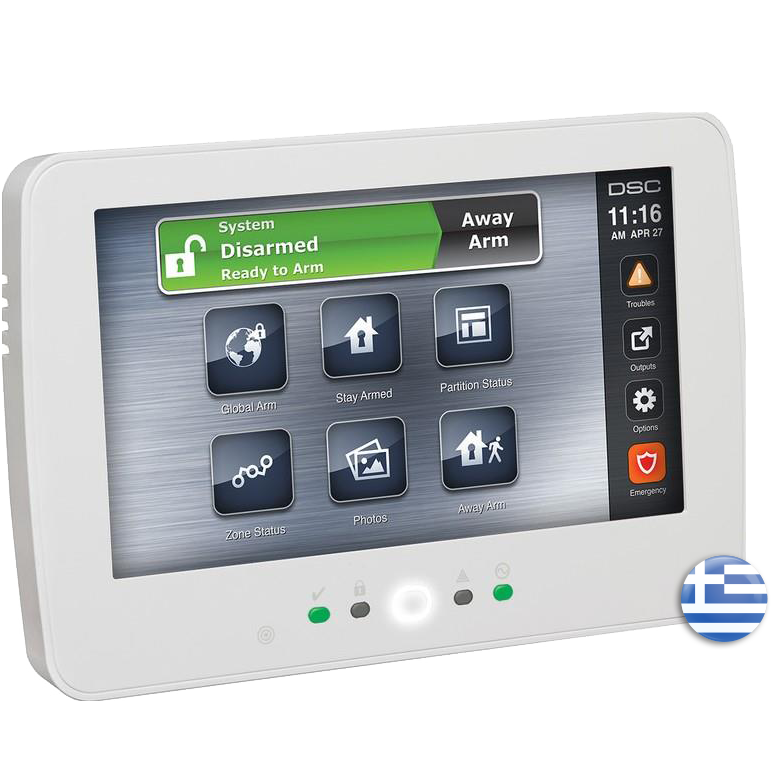 DSC HS2TCHPE6 N Πληκτρολόγιο Αφής 7″ με Proximity PowerSeries Neo, Λευκό, Ελληνικά