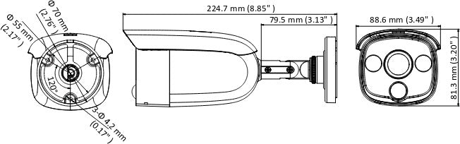 DS-2CE12D0T-PIRLPO (2.8mm) HIKVISION αναλογική HD κάμερα Horizontal Field of View 103°