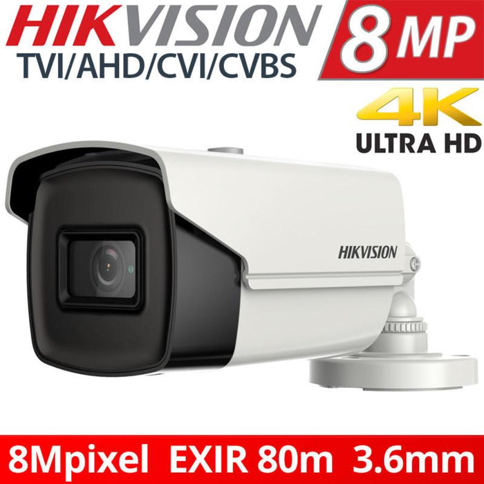 DS-2CE16U1T-IT5F (3.6mm) HIKVISION αναλογική HD 4Κ, κάμερα Bullet 4 in 1 TVI/CVI/AHD/CVBS.