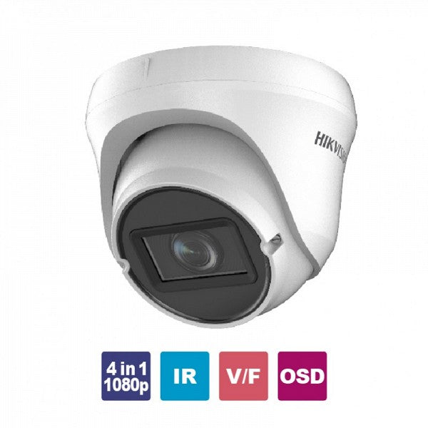 HIKVISION DS-2CE79D0T-VFIT3F(C) Υβριδική Κάμερα Dome 2MP με φακό Varifocal 2.7mm-13.5mm και IR40m