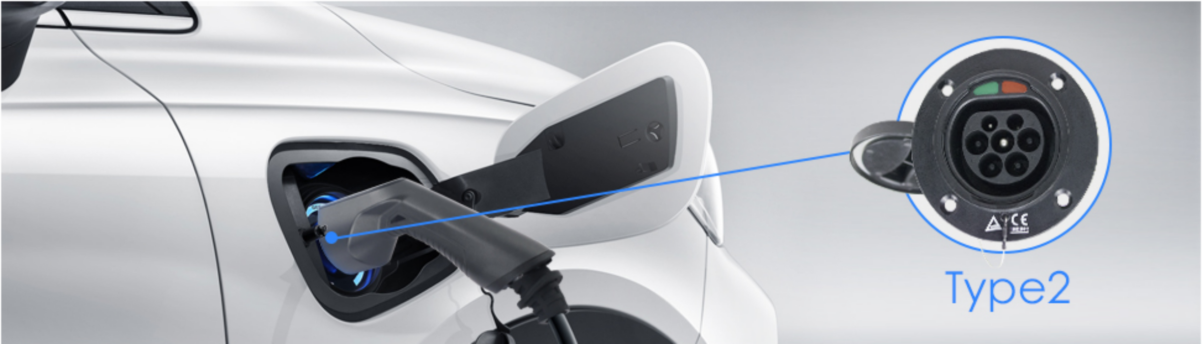 Φορητός φορτιστής ηλεκτρικού αυτοκινήτου 230AC 3,6kW Portable Type 2