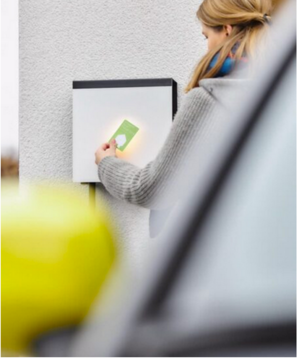 Wall-mounted Smappee EV charging station, single-phase / 7 kW / 230 V AC, Type 2